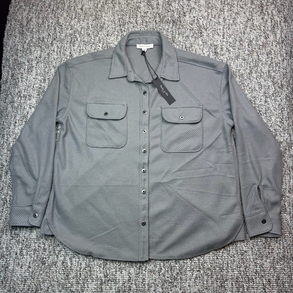 Twelve O Two Shirt Mens Medium Samar Long Sleeve Button Up Gray NWT